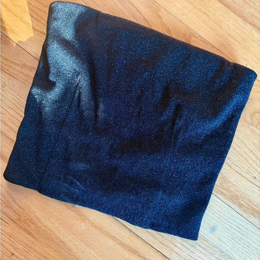 Black Glitter Tube Top